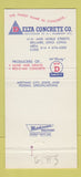 Matchbook Cover - Delta Concrete Bellaire OH 30 Strike