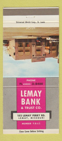 Matchbook Cover - Lemay Bank and Trust MO 30 Strike