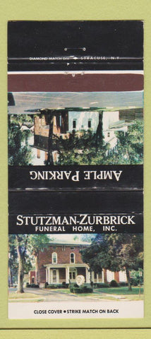 Matchbook Cover - Stutzman Durbrick Funeral Home Lancaster NY 30 Strike