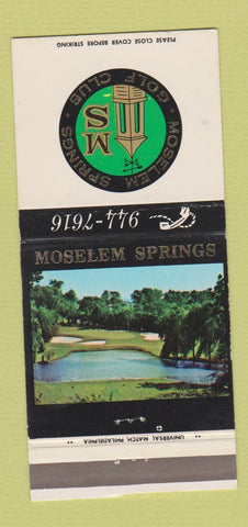 Matchbook Cover - Moselem Springs Golf Club Fleetwood PA 30 Strike