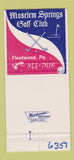 Matchbook Cover - Moselem Springs Golf Club Fleetwood PA 30 Strike
