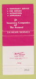 Matchbook Cover - Thomas Teagan Contractors Detroit MI 30 Strike