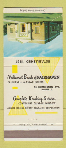 Matchbook Cover - National Bank of Fairhaven MA 30 Strike