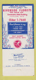 Matchbook Cover - Riverside Florist Flowers Cleveland OH 30 Strike