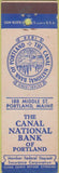 Matchbook Cover - Canal National Bank of Portland ME