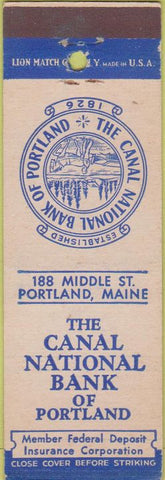 Matchbook Cover - Canal National Bank of Portland ME