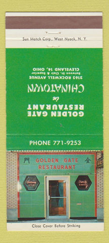 Matchbook Cover - Golden Gate Chinese Restaurant Cleveland OH 30 Strike