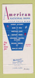 Matchbook Cover - American National Bank Little Falls MN 30 Strike