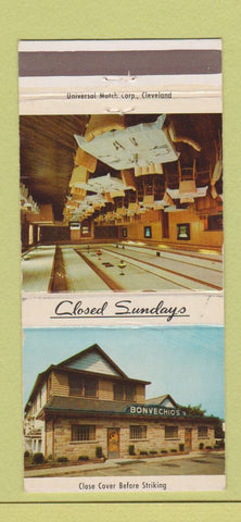 Matchbook Cover - Bonvechio's Restaurant Wainright OH 30 Strike