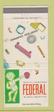 Matchbook Cover - Federal Stampings Minneapolis MN WEAR 30 Strike
