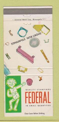 Matchbook Cover - Federal Stampings Minneapolis MN WEAR 30 Strike