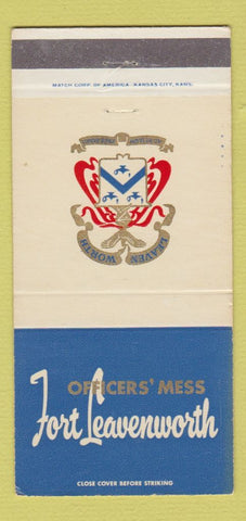 Matchbook Cover - Officers' Mess Fort Leavenworth KS WEAR 30 Strike