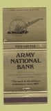 Matchbook Cover - Army National Bank Fort Leavenworth KS GOLD 30 Strike
