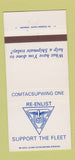 Matchbook Cover - Comtacsupwing One Military Re Enlist 30 Strike