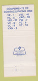 Matchbook Cover - Comtacsupwing One Military Re Enlist 30 Strike