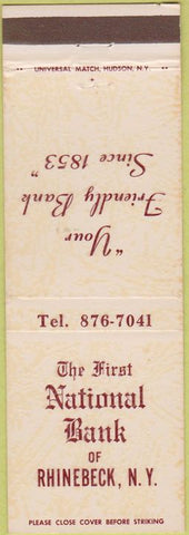 Matchbook Cover - National Bank Rhinebeck NY