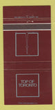 Matchbook Cover - Top of Toronto ON 30 Strike
