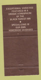 Matchbook Cover - Black Forest Inn German Hamilton ON Schnitzel 30 Strike