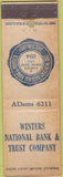 Matchbook Cover - Winters National Bank Trust Dayton OH WORN