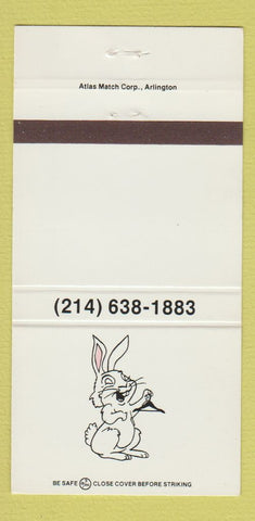 Matchbook Cover - Robert Prujan Dallas TX Rabbit 30 Strike