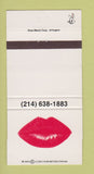Matchbook Cover - Robert Prujan Dallas TX Lips 30 Strike