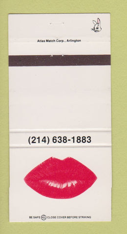 Matchbook Cover - Robert Prujan Dallas TX Lips 30 Strike