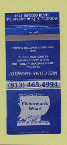 Matchbook Cover - Fisherman's Wharf Fort Myers Beach FL 30 Strike