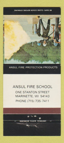 Matchbook Cover - Ansul Fire School Marinette WI  30 Strike