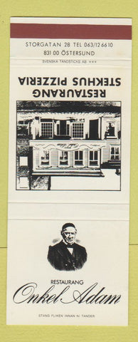Matchbook Cover - Restaurant Onkel Adam Pizza WEAR 30 Strike