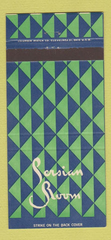 Matchbook Cover - Persian Room Plaza Hotel New York City #1 30 Strike
