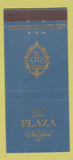 Matchbook Cover - Plaza Hotel New York City #2 30 Stick