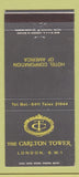 Matchbook Cover - Carlton Tower London UK England 30 Strike
