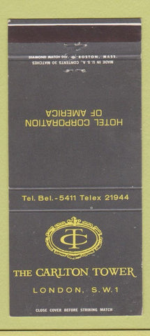 Matchbook Cover - Carlton Tower London UK England 30 Strike