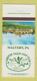 Matchbook Cover - Chester Valley Golf Club Malvern PA 30 Strike