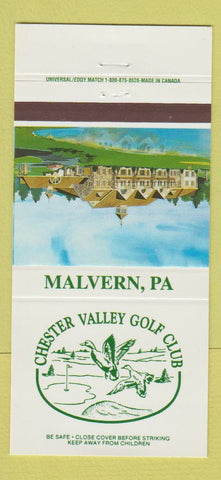 Matchbook Cover - Chester Valley Golf Club Malvern PA 30 Strike