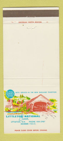 Matchbook Cover - Littleton National Bank NH 30 Strike