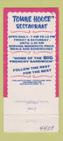 Matchbook Cover - Towne House Restaurant Cleveland OH 30 Strike