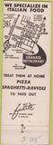 Matchbook Cover - Granata Restaurant Berkeley CA Pizza red