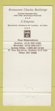 Matchbook Cover - Hotel Clarendon Quebec QC 30 Strike