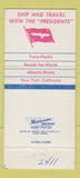 Matchbook Cover - American President Lines shipping 30 Strike