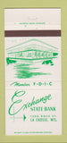 Matchbook Cover - Exchange State Bank La Crosse WI 30 Strike