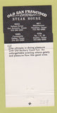 Matchbook Cover - San Francisco Steak House girlie Austin Dallas TX 30 Strike