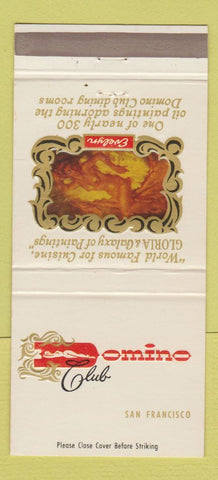Matchbook Cover - Domino Club San Francisco CA girlie 30 Strike