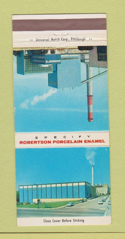 Matchbook Cover - Robertson Porcelain Enamel Dayton OH 30 Strike