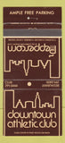 Matchbook Cover - Peppercorn Downtown Athletic Club  30 Strike