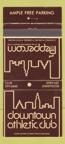 Matchbook Cover - Peppercorn Downtown Athletic Club  30 Strike