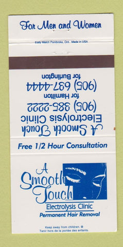 Matchbook Cover - A Smooth Touch Electrolysis Hair Removal Hamilton ON 30 Strike