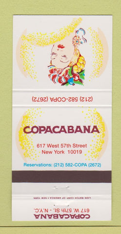 Matchbook Cover - Copacabana New York City girlie 30 Strike