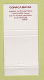 Matchbook Cover - Copacabana New York City girlie 30 Strike