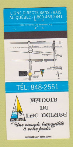 Matchbook Cover - Manoir Du Lac Delage Quebec QC 30 Strike